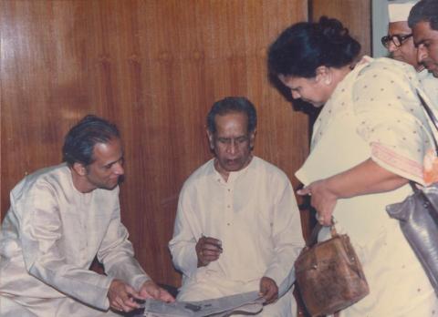 Pt Arun Kashalkar with legendary Pt Bhimsen Joshi ji