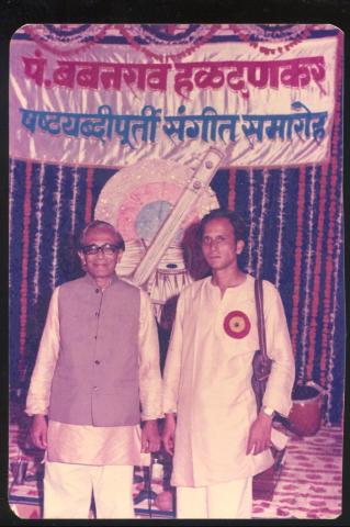 Arun Kashalkar ji with Guru Pt Babanrao Haldankar ji